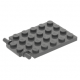 LEGO lapos elem 4×5 csapóajtó, sötétszürke (92099)
